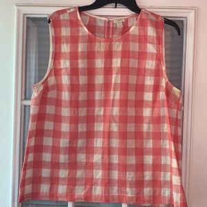 J. Crew gingham tank top